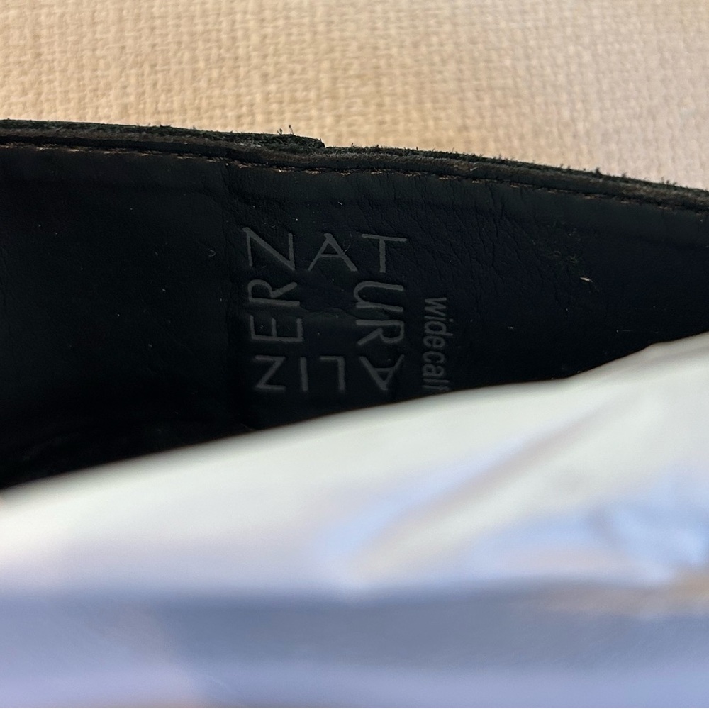 NIB Naturalizer Women's Fae Knee High Boot Black Leather Wide Calf Heeled Size 6 - Picture 9 of 16